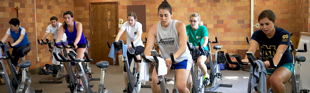 Notre Dame Recsports Group Fitness Class Cycling Express Summer 2016 Featured Image