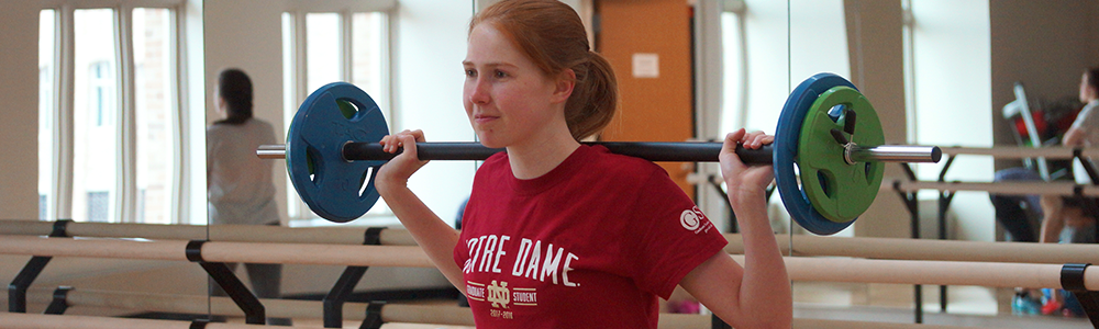 Notre Dame Recsports Fitness Intro To Pump It Up Workshop Featured Image 1000x300