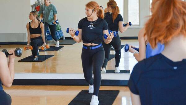 Group Fitness Class Kendall Teaching